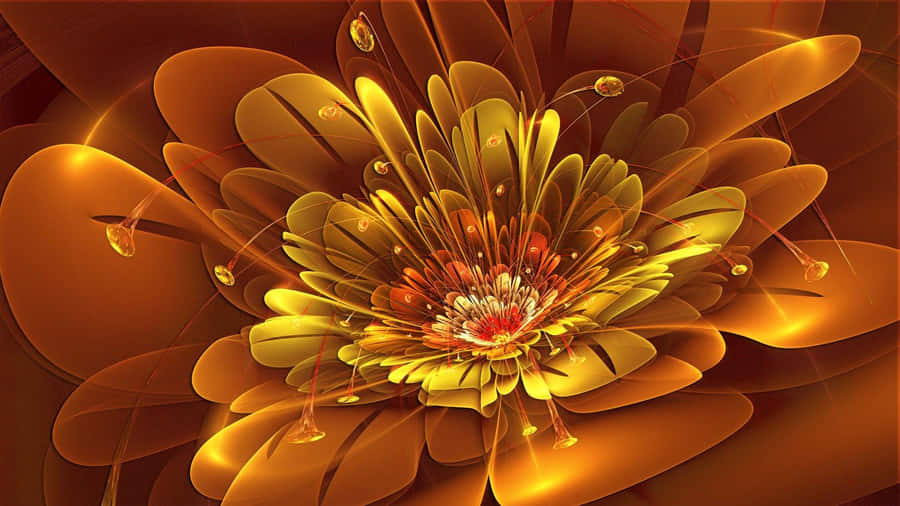Abstract Floral Artwork Wallpaper