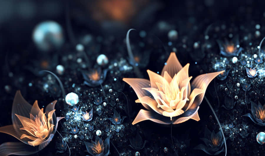 Abstract Floral Fantasy Wallpaper