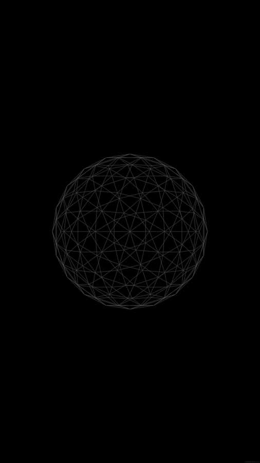 Abstract Geometric Sphere Black Background Wallpaper