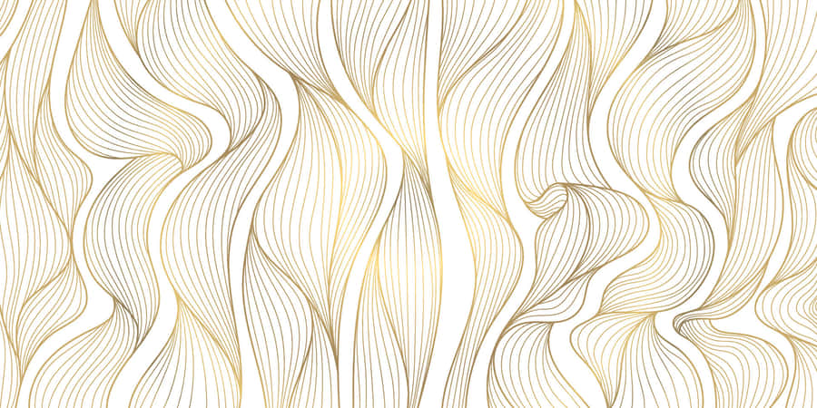 Abstract Golden Line Art Pattern Wallpaper