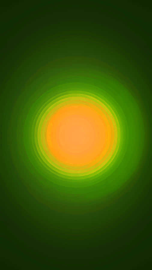 Abstract Green Yellow Gradient Concentric Circles Wallpaper