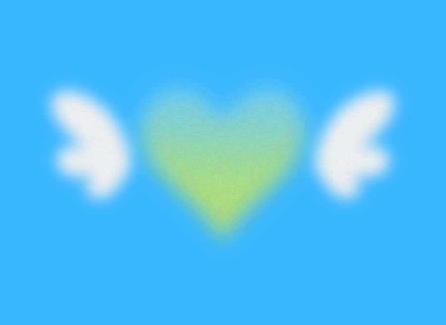 Abstract Heartand Blurry Wings Wallpaper