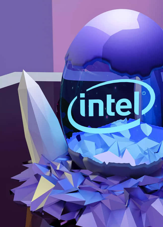 Abstract Intel Egg Crystal Artwork Wallpaper