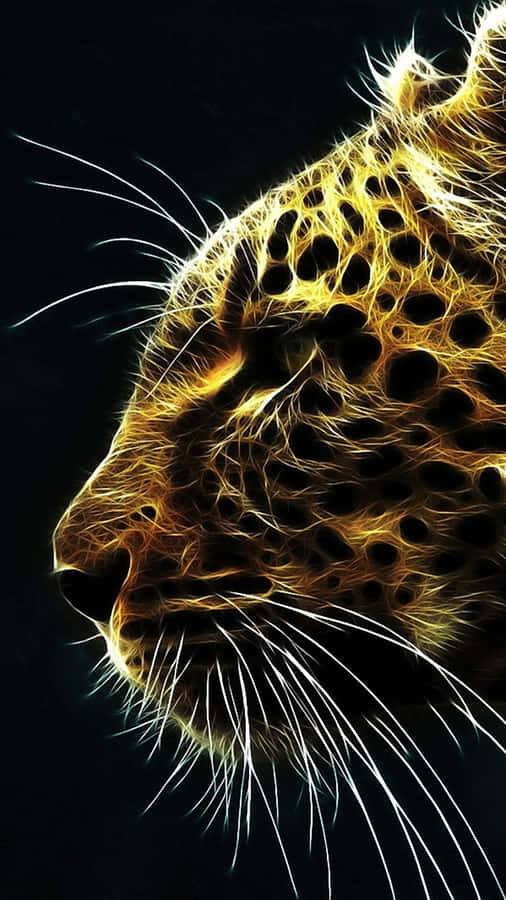 Abstract Leopard Portrait Wallpaper