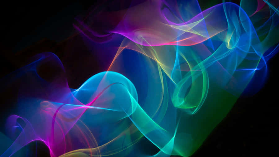 Abstract Light Waves Wallpaper