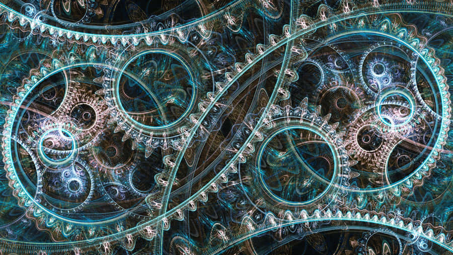 Abstract Mechanical Fractal Art Wallpaper