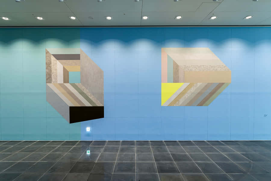 Abstract Mural Art Seoul Museum Wallpaper