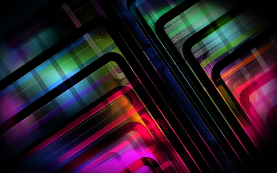 Abstract Neon Lights In Full Display Wallpaper