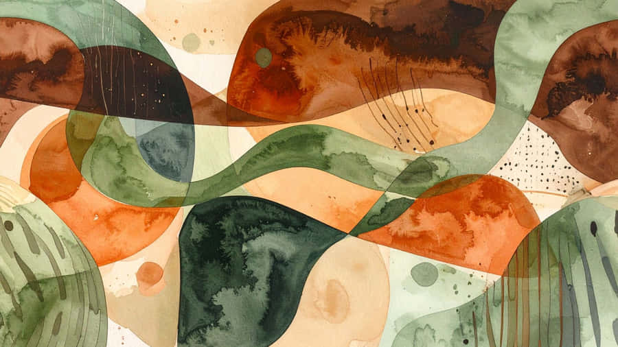 Abstract Organic Shapes Wallpaper