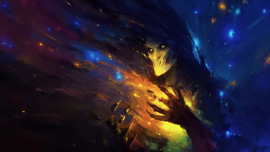 Abstract Painting Of An Imaginary World Wallpaper