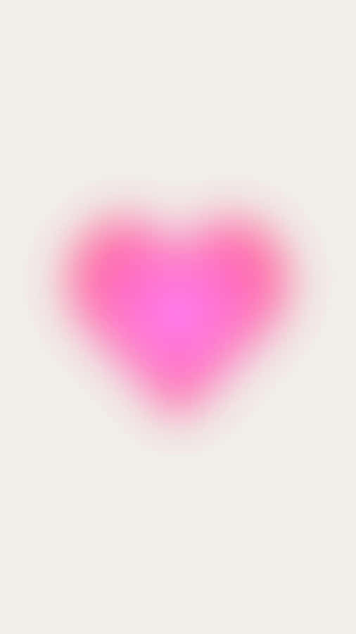 Abstract Pink Heart Glow Wallpaper