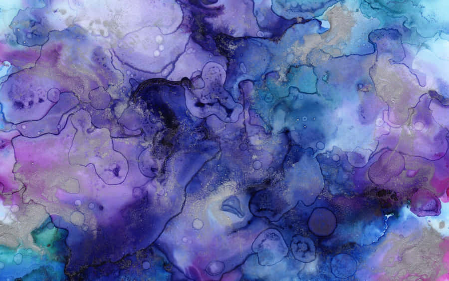 Abstract Purple Ink Explosion Wallpaper