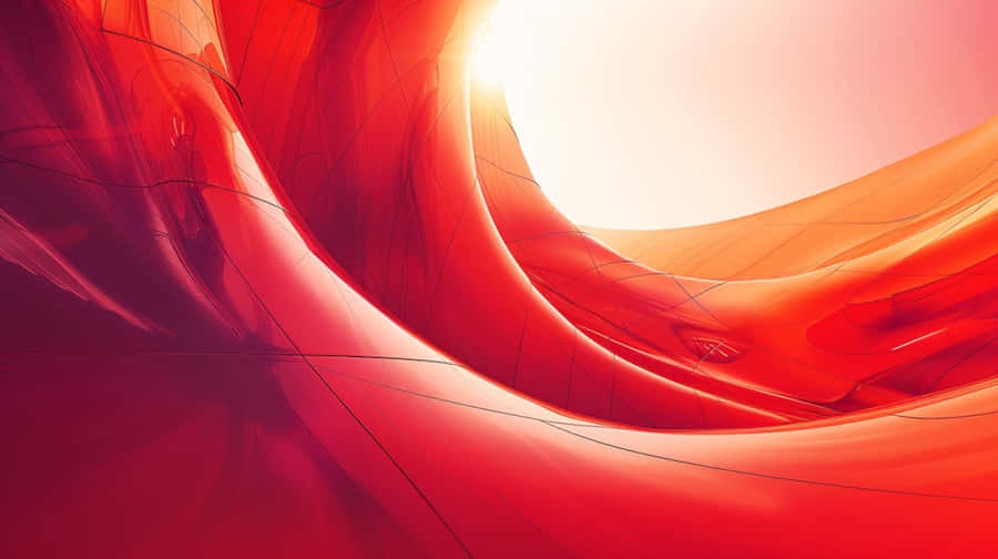 Abstract Red Waves Y2 K Style Background Wallpaper