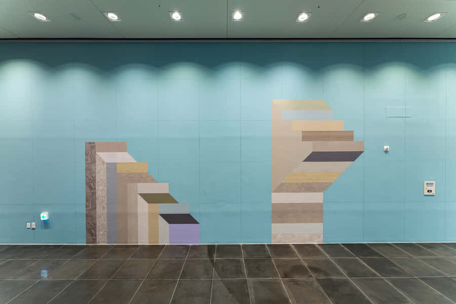 Abstract Staircase Artwork Seoul Museum Wallpaper