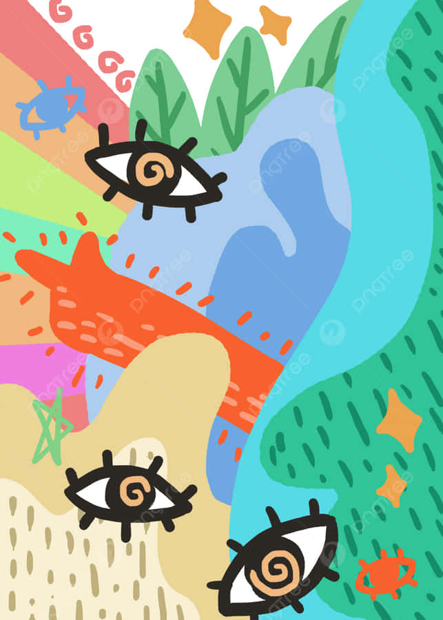 Absurd Eye With Hand Wallpaper