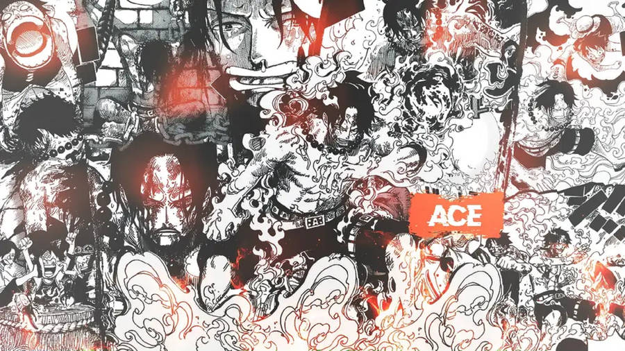 Ace And Luffy Manga Panel Wallpaper