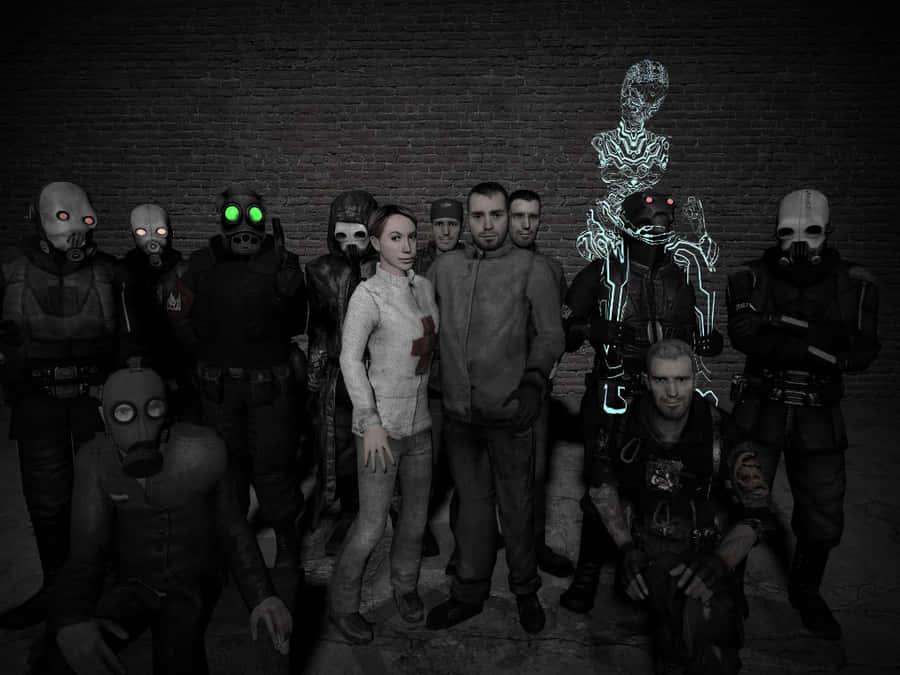 Action-packed Half-life Characters Wallpaper Wallpaper