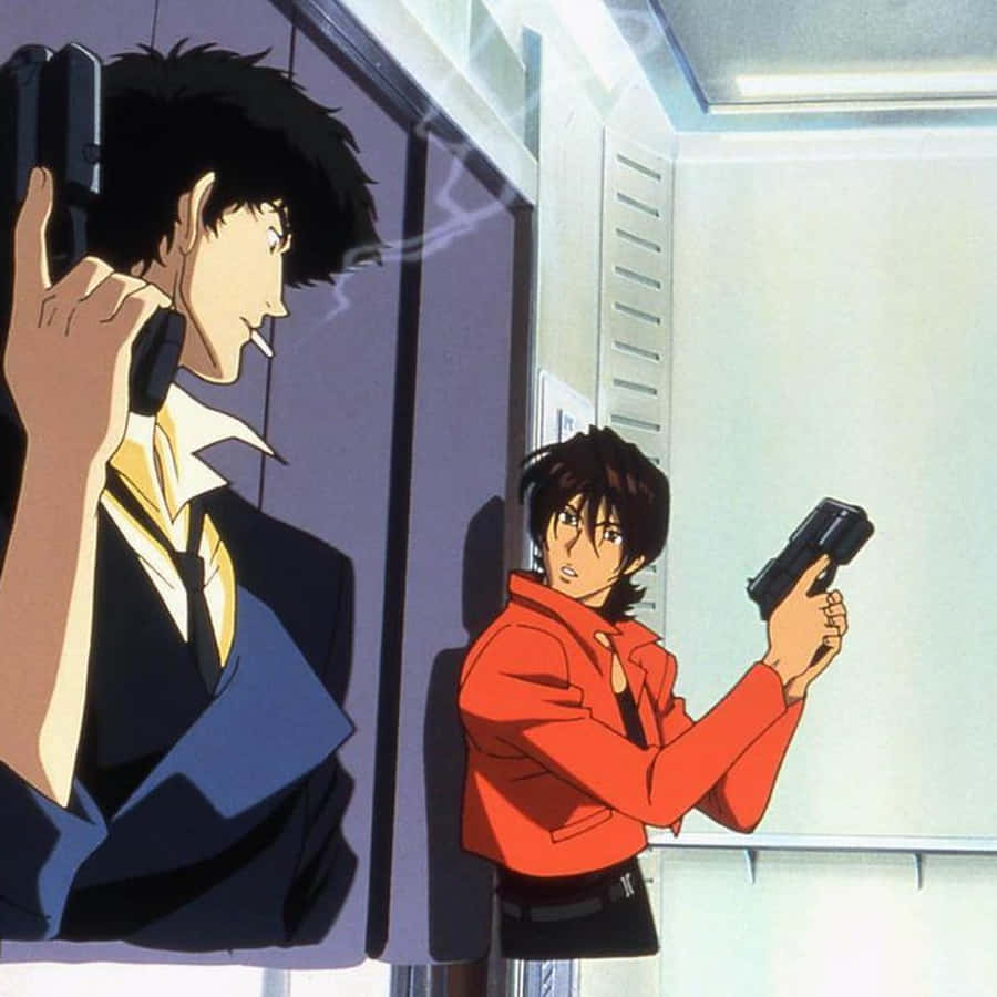 Action-packed Moment With Electra In Cowboy Bebop Wallpaper