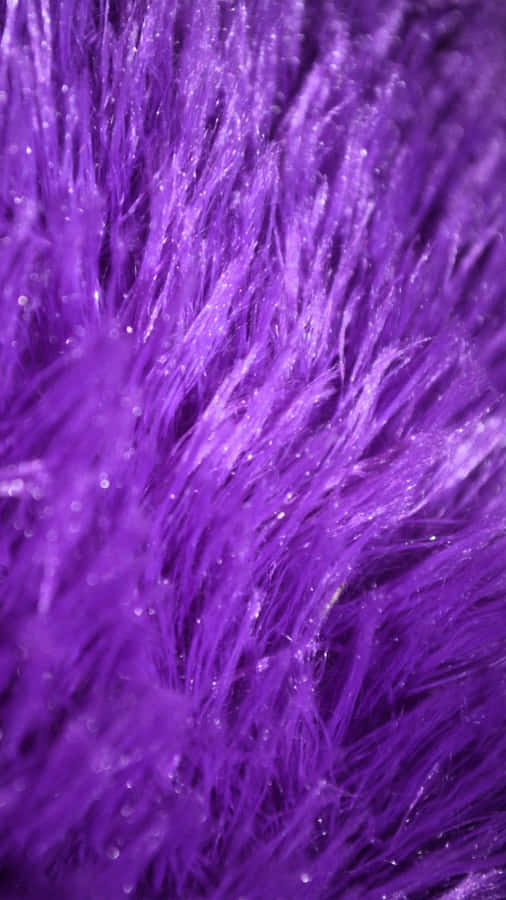 Add A Soft Touch To Your Home With Purple Faux Fur Wallpaper