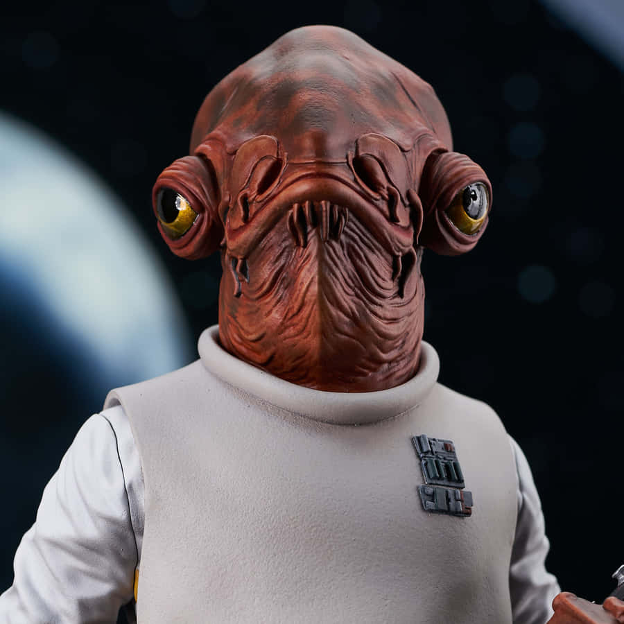 Admiral Ackbar In Classic Star Wars Scene Wallpaper