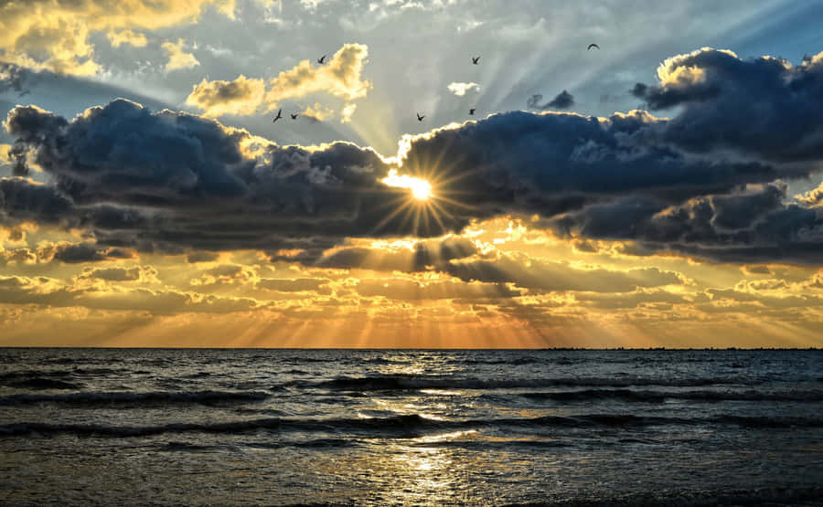 Admiring The Magnificent Blue Waters Of The Black Sea Wallpaper