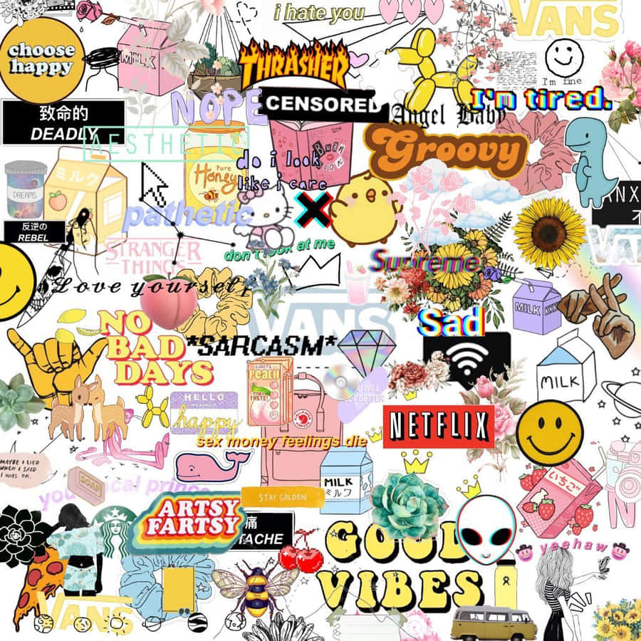 Adorable Collection Of Cute Stickers Wallpaper