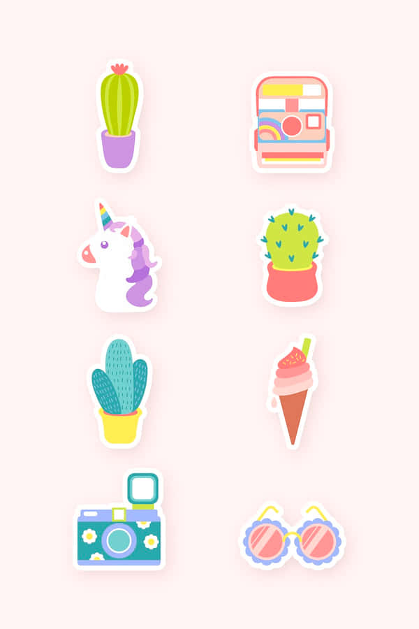 Adorable Collection Of Cute Stickers Wallpaper