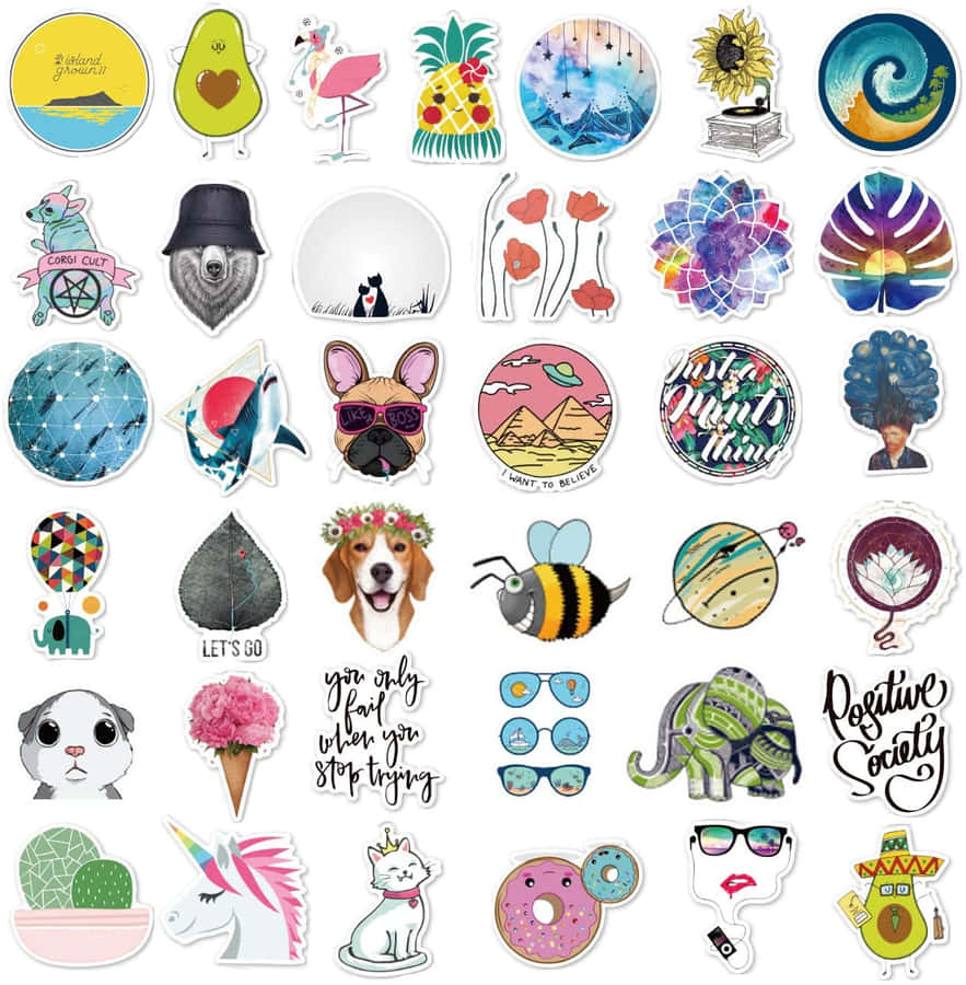 Adorable Collection Of Cute Stickers Wallpaper
