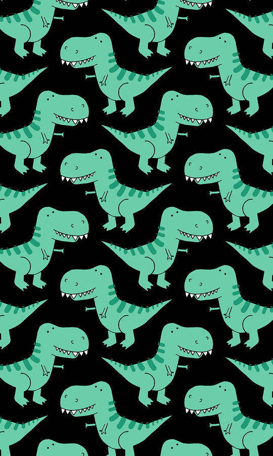 Adorable Dinosaur Pattern Wallpaper Wallpaper