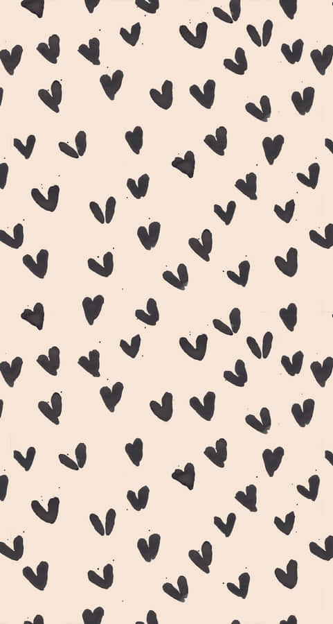 Adorable Heart-shaped Illustrations Wallpaper