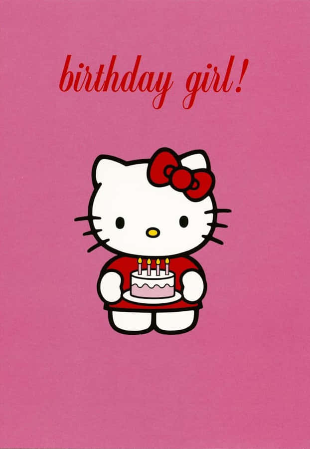 Adorable Hello Kitty Birthday Celebration Wallpaper