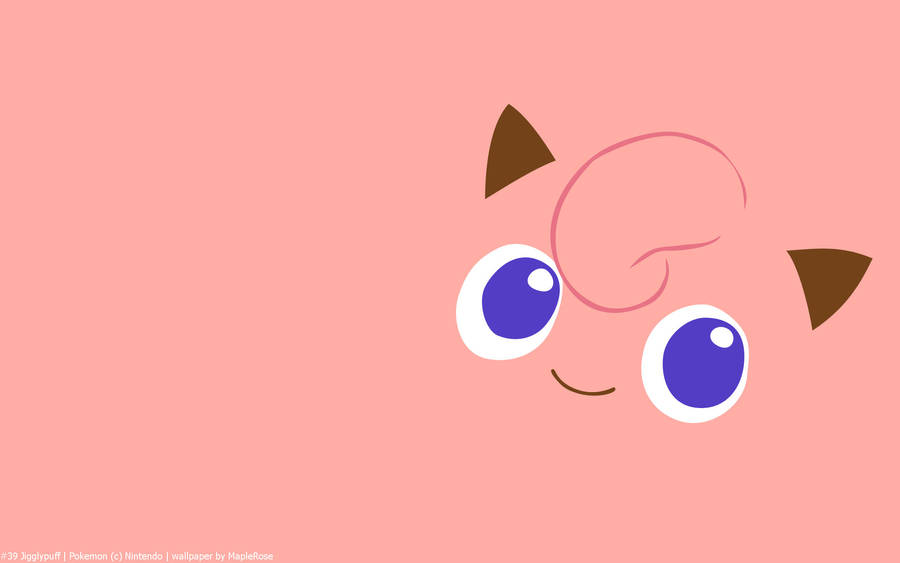 Adorable Jigglypuff Minimalist Art Wallpaper