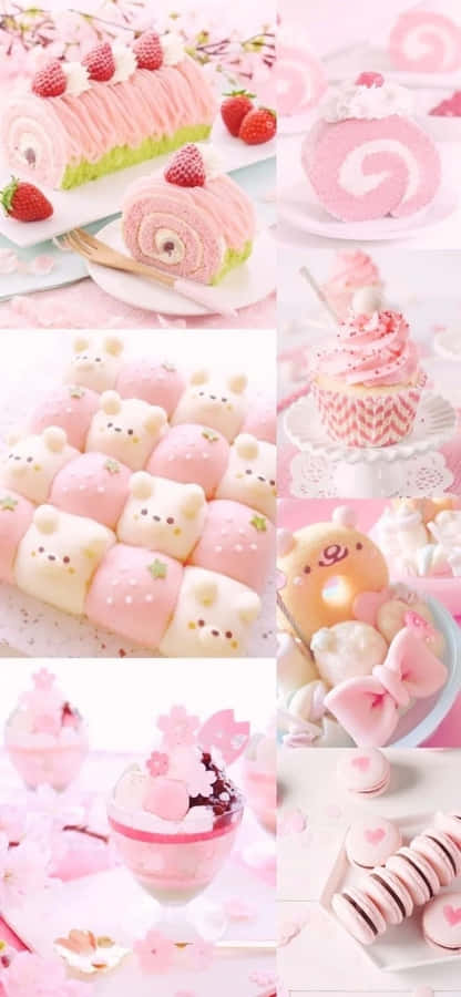 Adorable Kawaii Dessert Collection Wallpaper