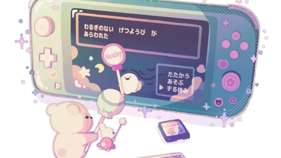 Adorable Kawaii Gaming Explosion Wallpaper