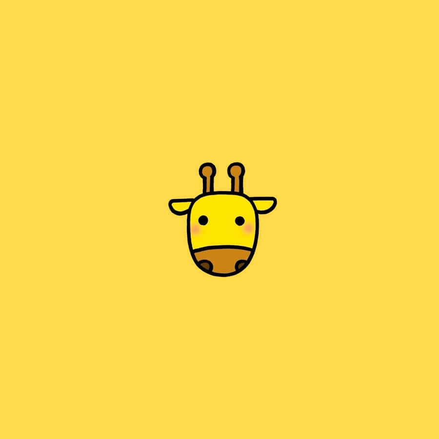 Adorable Kawaii Giraffe Illustration Wallpaper