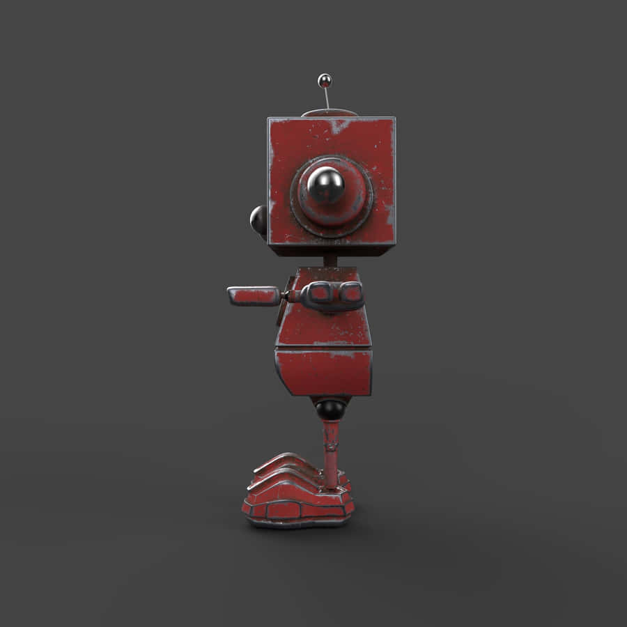 Adorable Kawaii Robot Enjoying Its Time Wallpaper