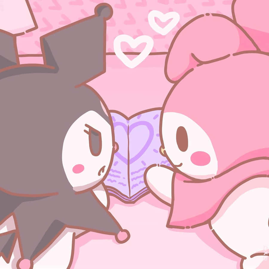 Adorable Kuromi And My Melody In A Stunning Wallpaper Wallpaper