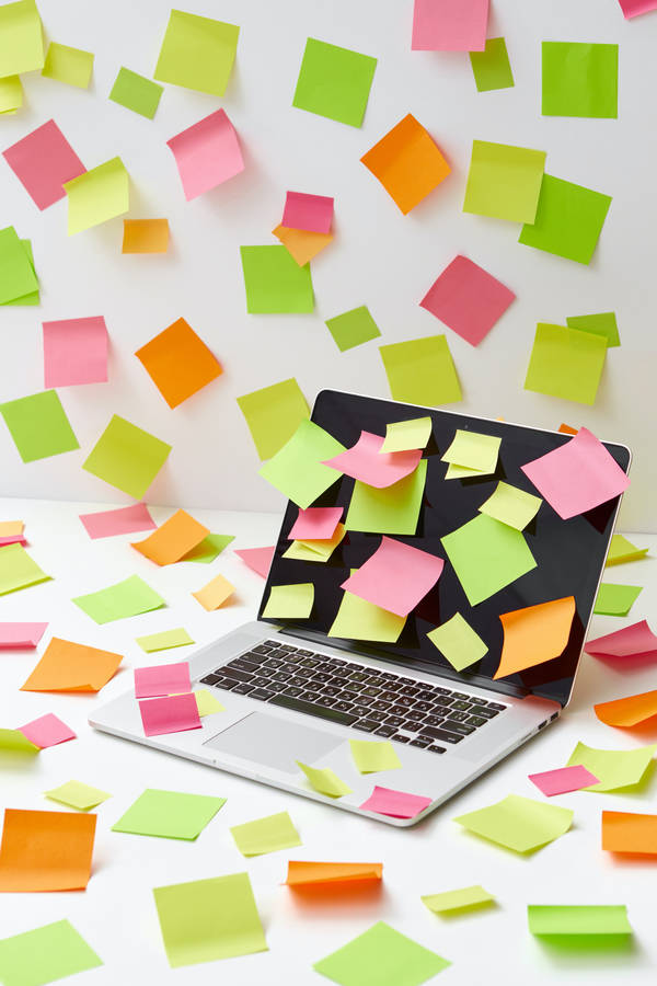 Adorable Laptop On A White Background Wallpaper