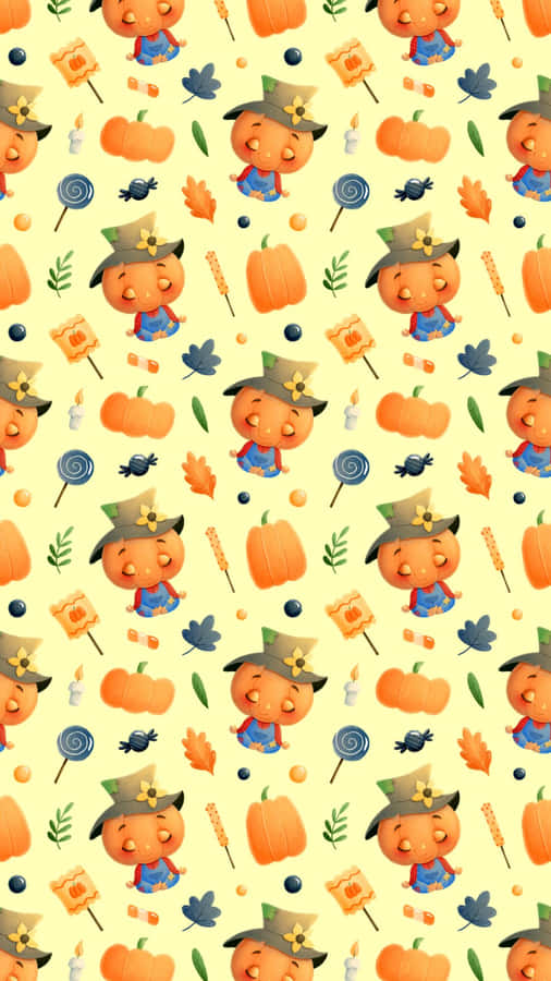 Adorable Pumpkin With A Sweet Smile Wallpaper
