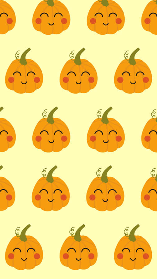 Adorable Pumpkins Embracing The Season Wallpaper