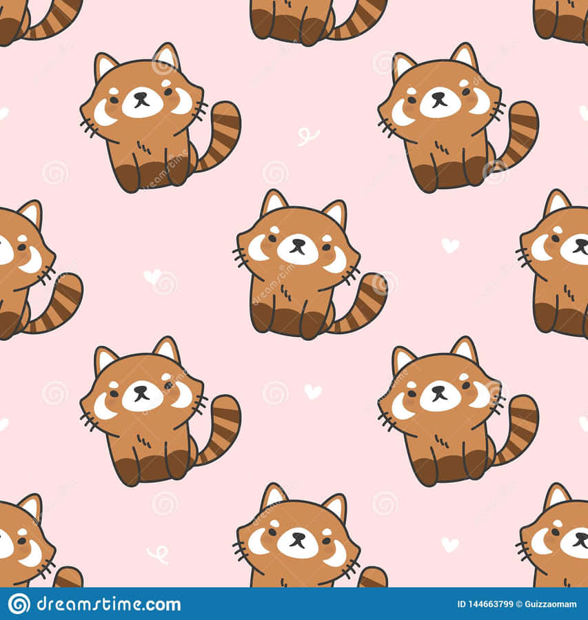 Adorable Red Panda Enjoying The Snow Wallpaper