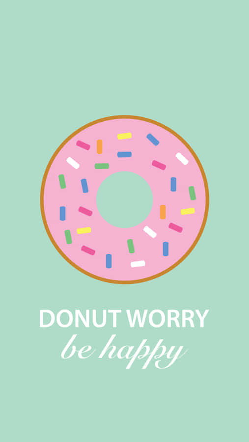 Adorable Smiling Donut With Colorful Sprinkles Wallpaper