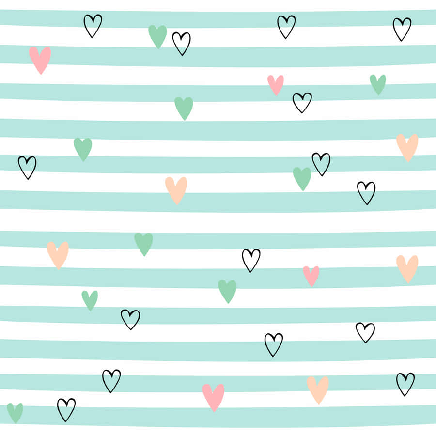 Adorable Striped Pattern In Pastel Colors Wallpaper