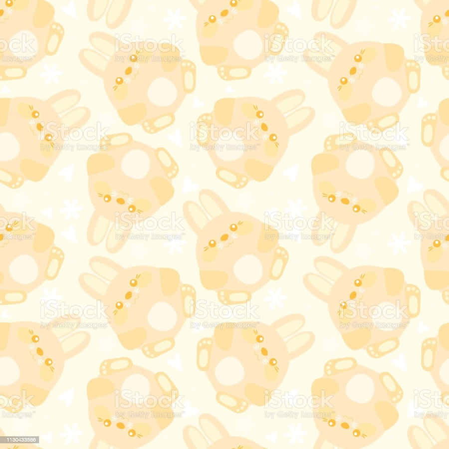 Adorable Yellow Kawaii Art Wallpaper