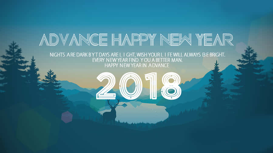 Advance Happy New Year2018 Greeting Wallpaper