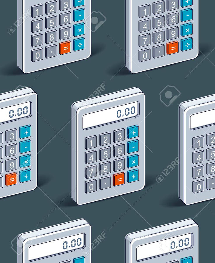 Advanced Calculator On Wooden Table Wallpaper