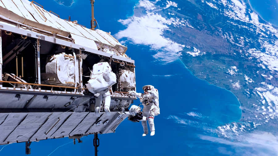 Advanced Space Technology In Orbit Wallpaper