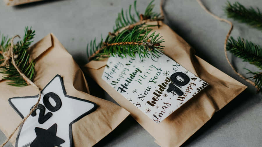 Advent Calendar Gift Wrapping Wallpaper