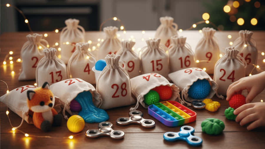 Advent Calendar With Toys Wallpaper