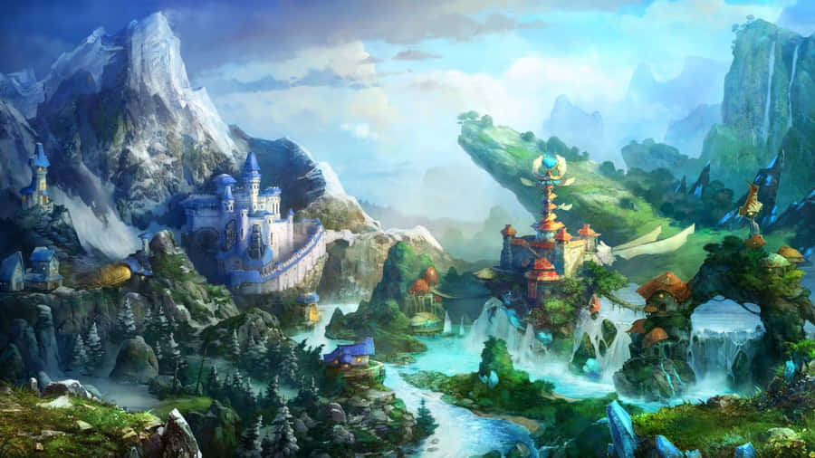 Adventure Awaits In The Stunning Rpg Fantasy World Wallpaper
